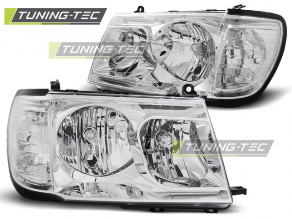 Upgrade Klarglas Scheinwerfer für Toyota Land Cruiser FJ100 98-04 chrom